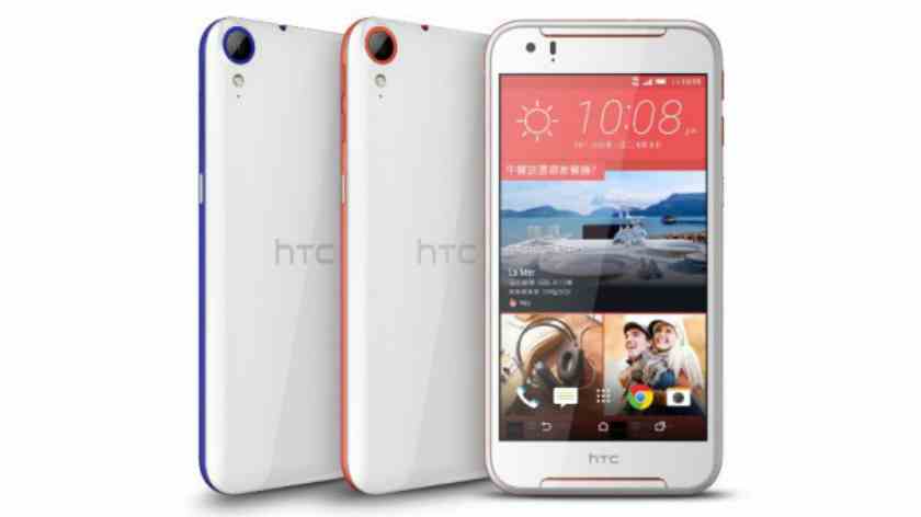 HTC Desire 830 bde dostupný v modré a oranžovo - červené barvě