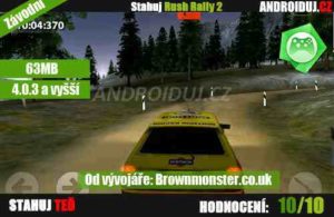 Rush Rally 2 - mobilní hra, tablet hra, hra na mobil