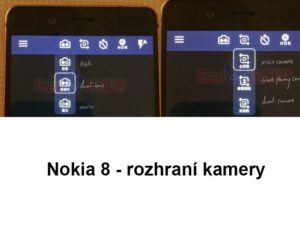Nokia 8 - rozhraní fotoaparátu