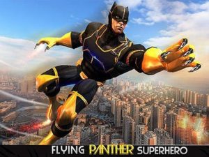 Hra Super Panther flying hero city survival na mobil