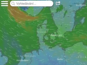 Aplikace windy.com