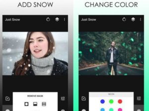 Snow Photo aplikace na mobil