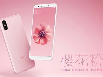 Xiaomi Mi 6X v růžové barvě