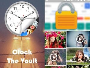 Aplikace Clock - The vault: Secret photo video locker