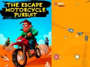 The escape: Motorcycle pursuit