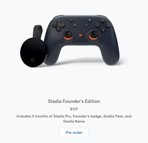 Předplatné Google Stadia