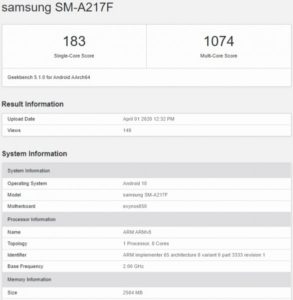 Samsung Galaxy A21s