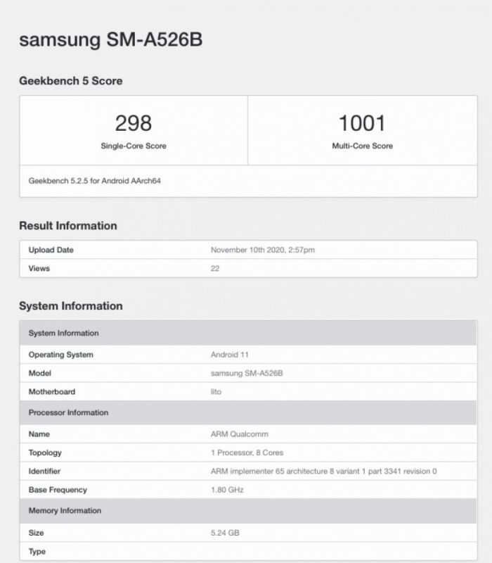 Samsung Galaxy A52 5G