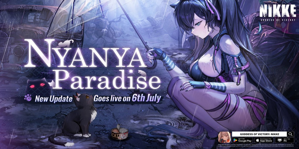 "Přijď do Nya Nya Paradise a přivolej si roztomilé kotě do své základny!"