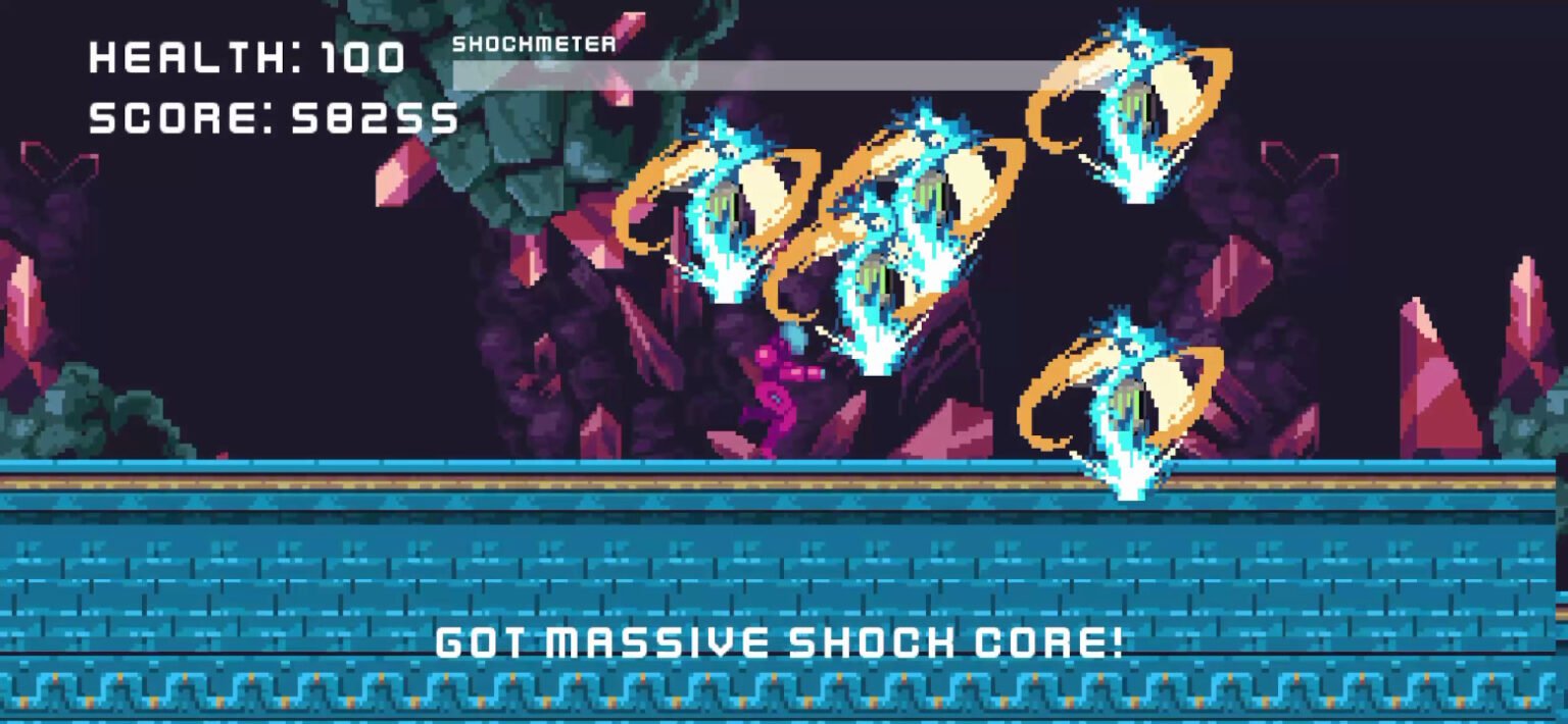 "Nový 2D akční platformer Shockbot v duchu Turrican a Castlevania"