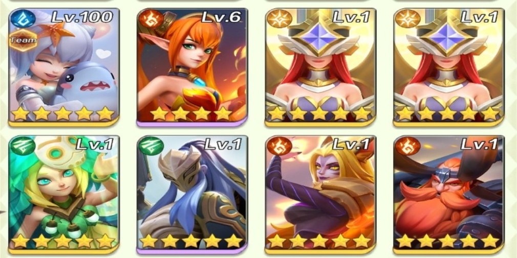 Seznam hodnocení postav Heroes of Crown pro výběr nejlepších