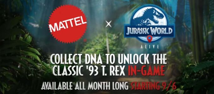 Jurassic World Alive spolupracuje s Mattel a přináší do mobilní hry kolekci klasických akčních figurek z filmu Jurassic Park '93! Navíc můžete oslavit 30. výročí Jurassic Parku a vyhrát fantastickou dovolenou do Universal Studios Hollywood nebo Universal Orlando Resort!