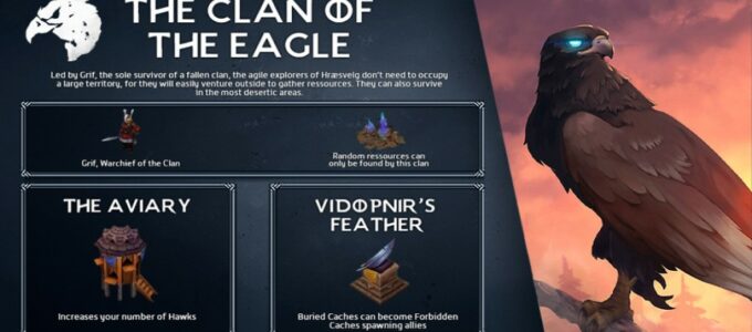 Nový přídavek do moblilního RPG Northgard: Klan Orlice s novými obyvateli Hræsvelgem