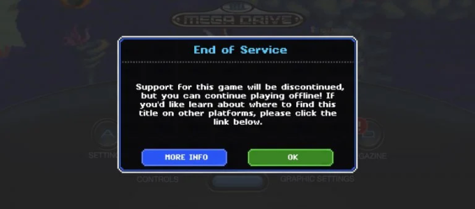 SEGA Forever ukončuje službu pro hráče