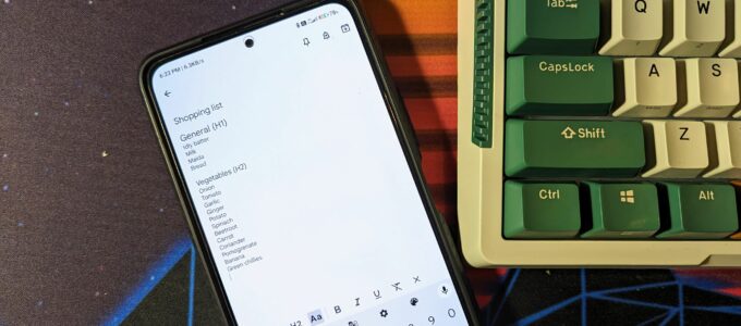 Google Keep dostává aktualizaci s možností formátování textu