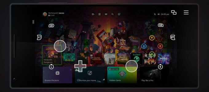Xbox únorová aktualizace přináší dotykové ovládání pro vzdálené hraní na Androidu a iOS.