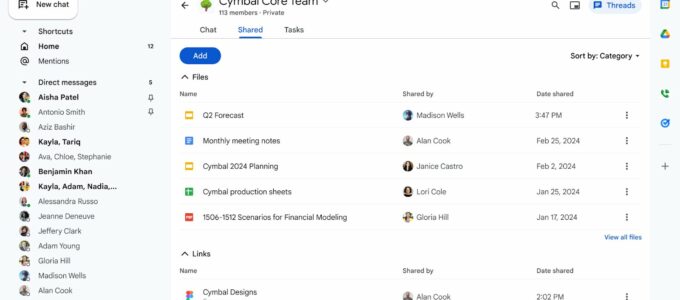 Aktualizace Google Chat přidává novou kartu a obnovené uživatelské rozhraní