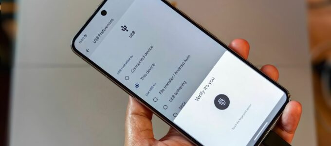 Android 15 DP2 vyžaduje ověření k úpravě režimů USB