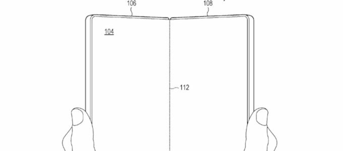 Microsoft představuje nový patent: Skutečný sklopitelný telefon s tenkým designem.