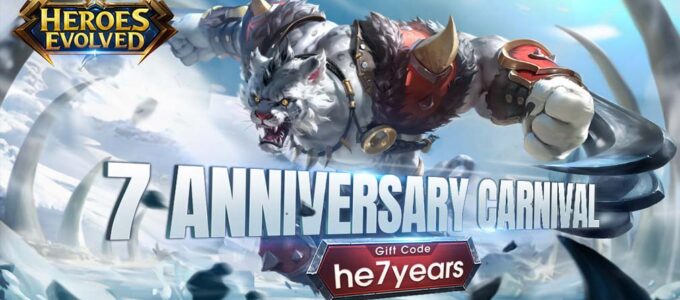 Hrdinové Evolved oslavují 7. výročí s dárky pro prvních 2 000 hráčů