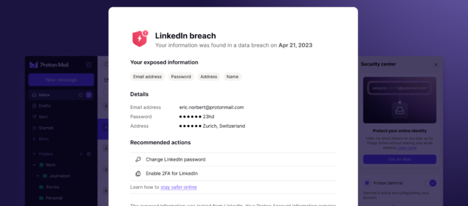 Proton Mail sleduje dark web pro bezpečnost vašich přístupových údajů