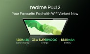 Realme Pad 2 spolu s modelem Wi-Fi se příští týden připojí k smartphonům řady P
