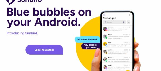 Sunbird se vrací: Android uživatelé mohou využívat funkce iMessage včetně modrých bublin.