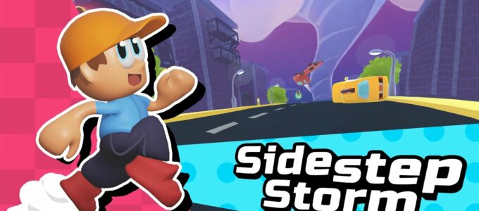 Vyhněte se bouřce překážek ve hře Sidestep Storm, inspiraci Subway Surfers