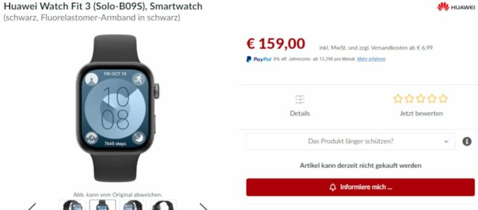 Huawei Watch Fit 3: Kopíruje Apple Watch?