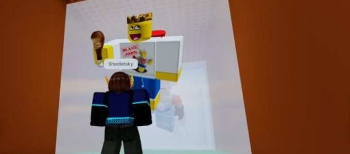 Průvodce dveřmi s klasickými postavami v Robloxu