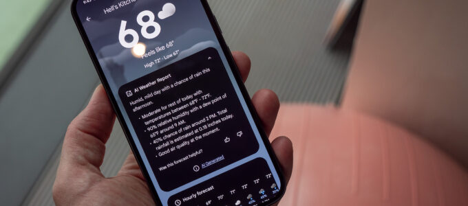 Google testuje generativní AI pro předpovědi počasí ve Vyhledávání