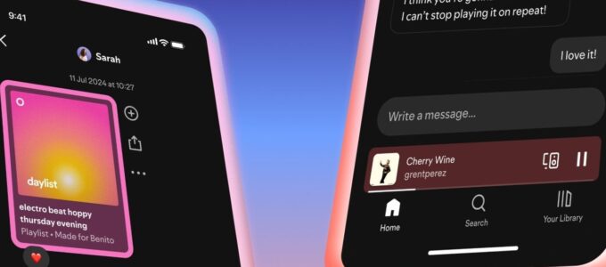 Spotify zavádí DMs pro sdílení skladeb a podcastů