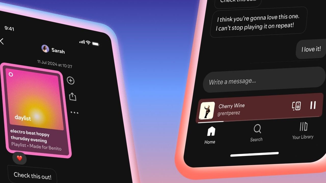 Spotify zavádí DMs pro sdílení skladeb a podcastů