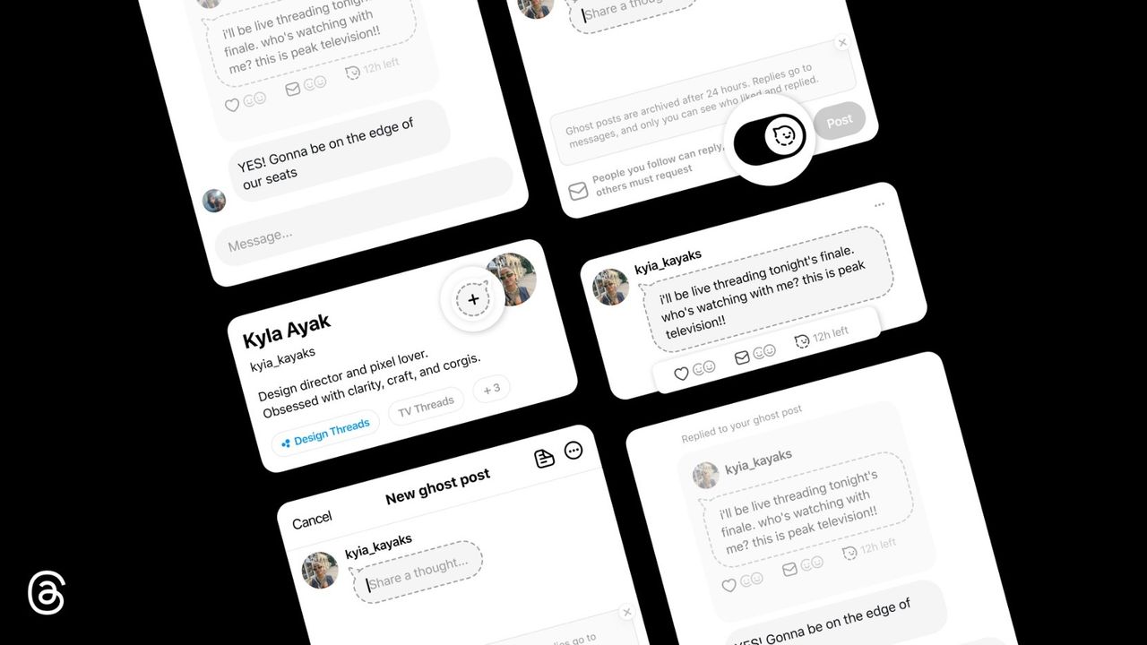 Threads přidává mizící "příspěvky duchů" s časovačem