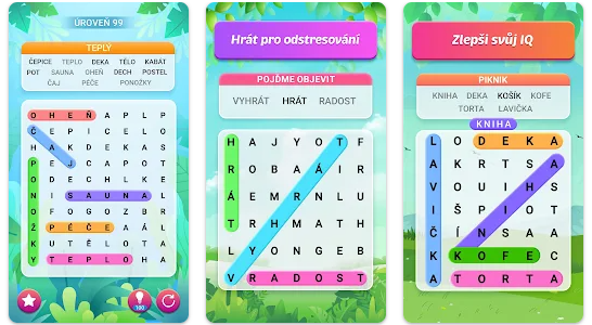 Hra na mobil Slovní Hledací Hádanka
