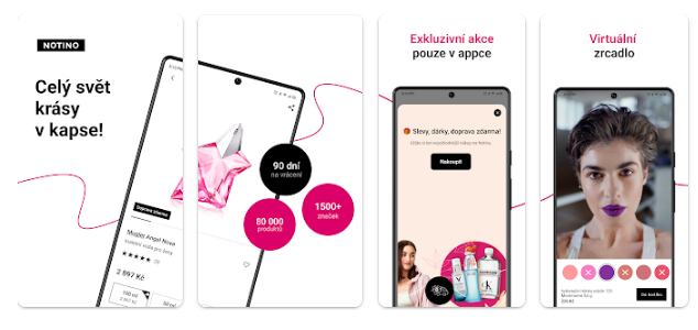 Mobilní aplikace Notino: parfémy a kosmetika