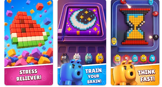 Hra na mobil Pixel Flow