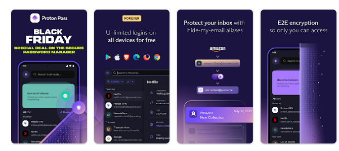 Aplikace na mobil Proton Pass