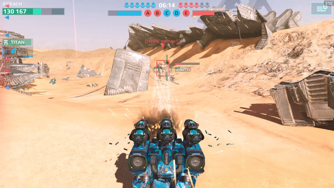 Hra na mobil War Robots
