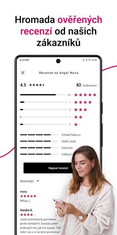 Mobilní aplikace Notino: parfémy a kosmetika
