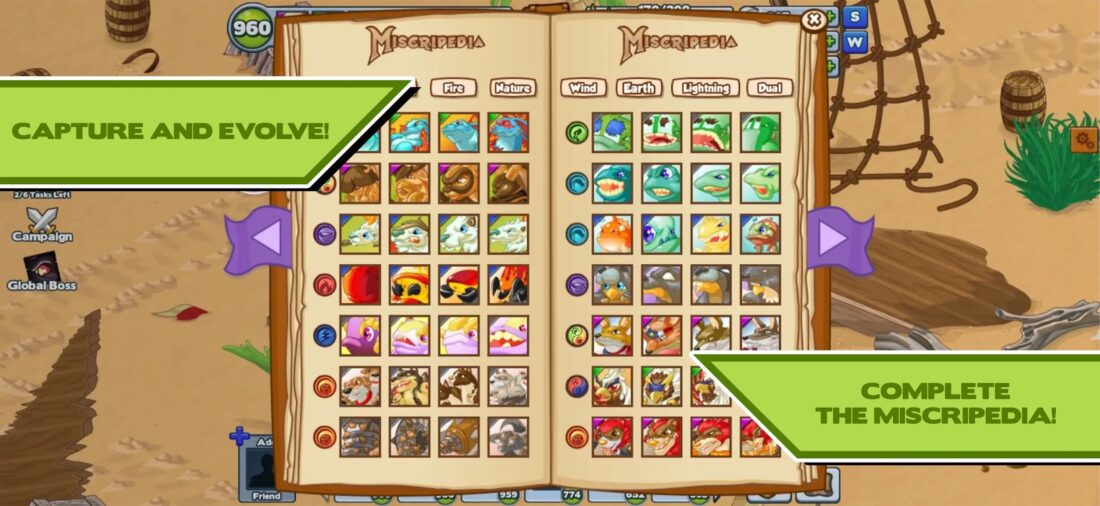 Hra na mobil Miscrits 