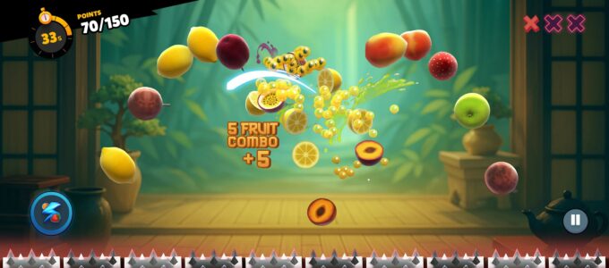 Hra na mobil Fruit Ninja Adventure