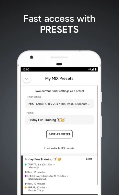Aplikace SmartWOD Timer