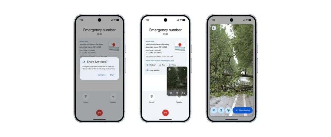 Android bude mít novou funkci a to emergency call s videem.