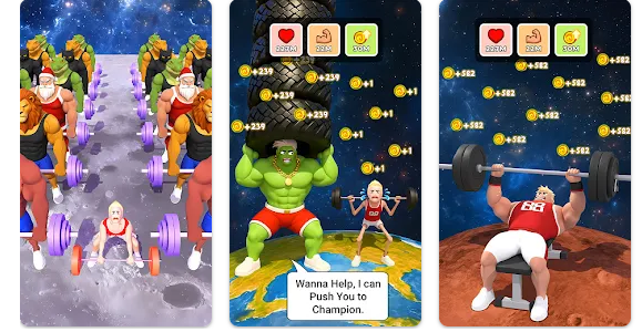 Mobilní hra Gym Idle Clicker