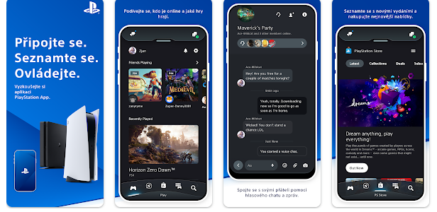 Aplikace na mobil PlayStation App