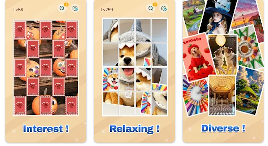 Mobilní hra Jigmerge Puzzles