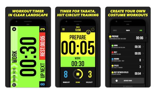 Aplikace Timer Plus - Workouts Timer
