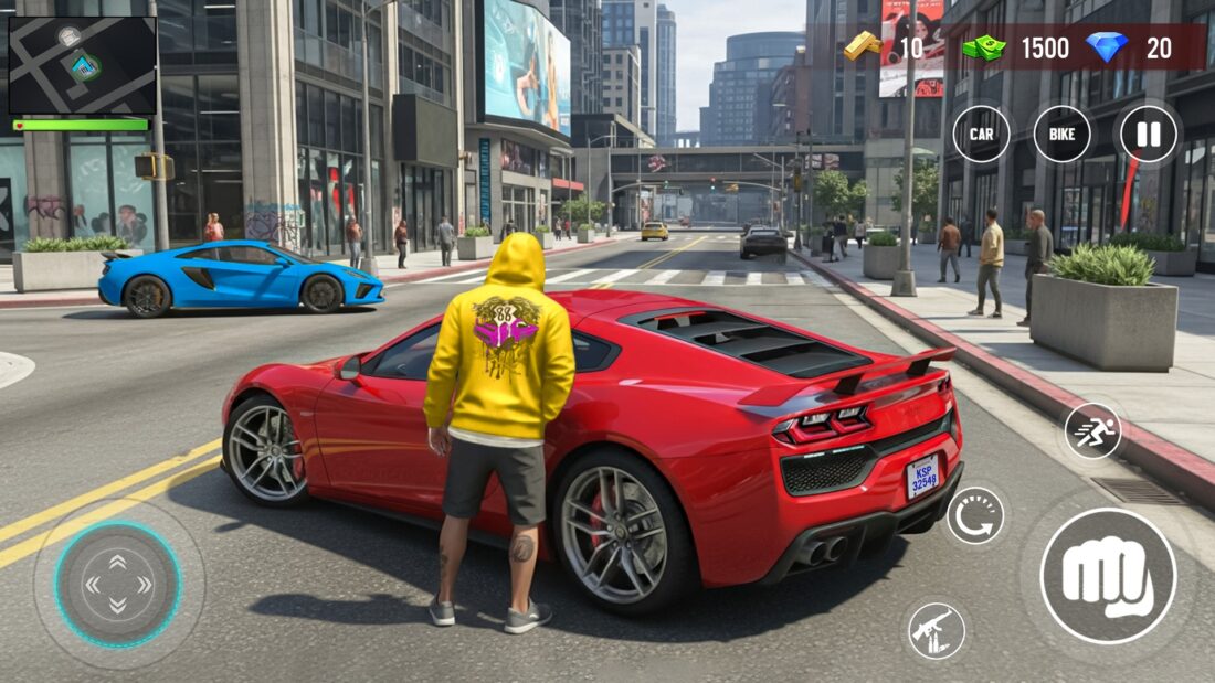 Mobilní hra Mad Street Crime Hustle Game