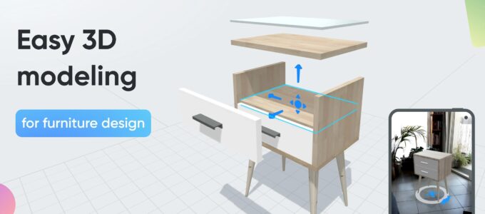 Mobilní aplikace Moblo - furniture 3D modeling